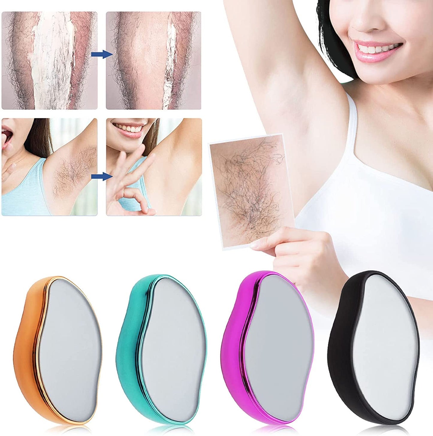 Crystal Hair Eraser Painless Mini Epilator for Smooth Skin (Random Color)