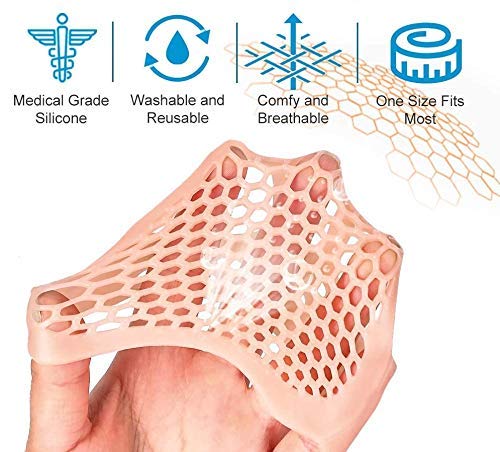 Silicone Gel Half Toe Heel Sleeves Pain Relief Insoles, Pack of 5