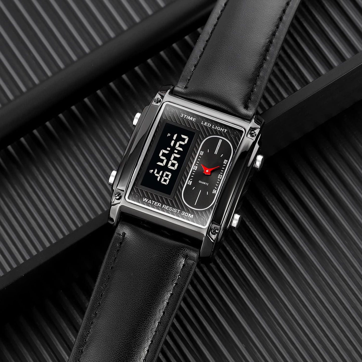 Skmei 1868 Men's Luxury Watch Digital Analog (Full Black, No Box)