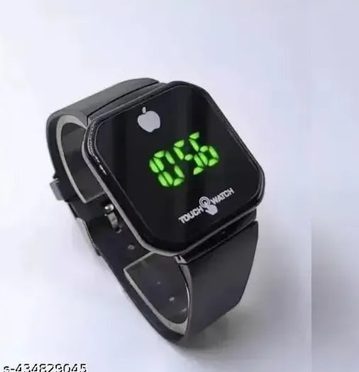 Touch LED Digital Watch Unisex Sport Square Clock (Random Color)