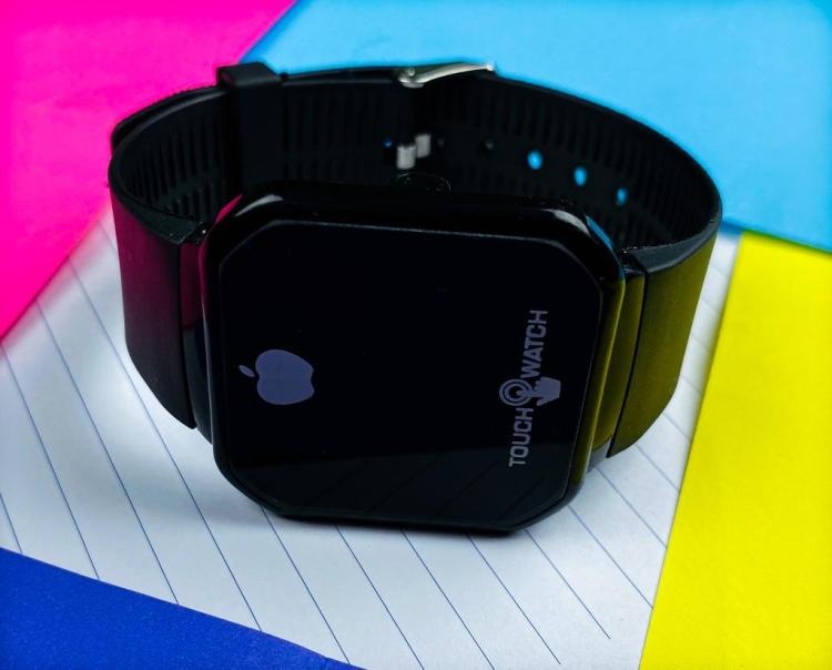 Touch LED Digital Watch Unisex Sport Square Clock (Random Color)