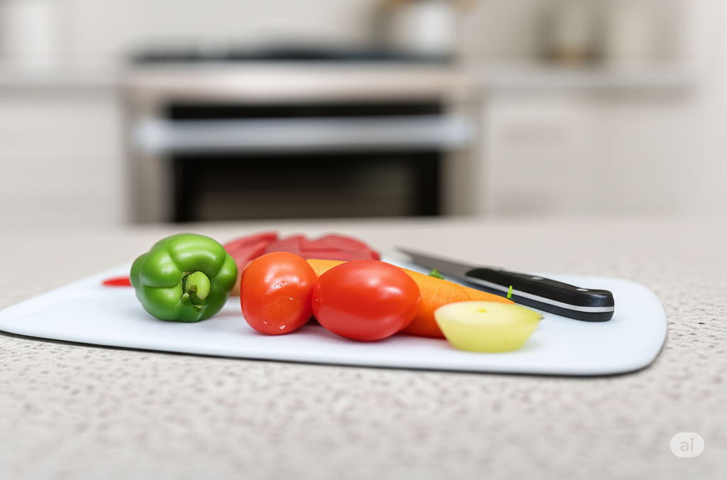 Small Plastic Chopping Board Durable Cutting Board for Kitchen Prep