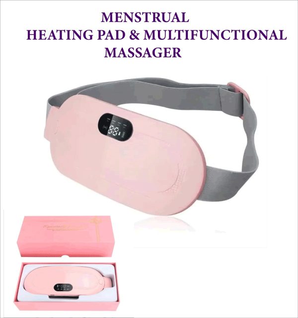 Menstrual Heating Pad Belt Cramp Relief with 3 Heat Levels & 4 Massage Modes