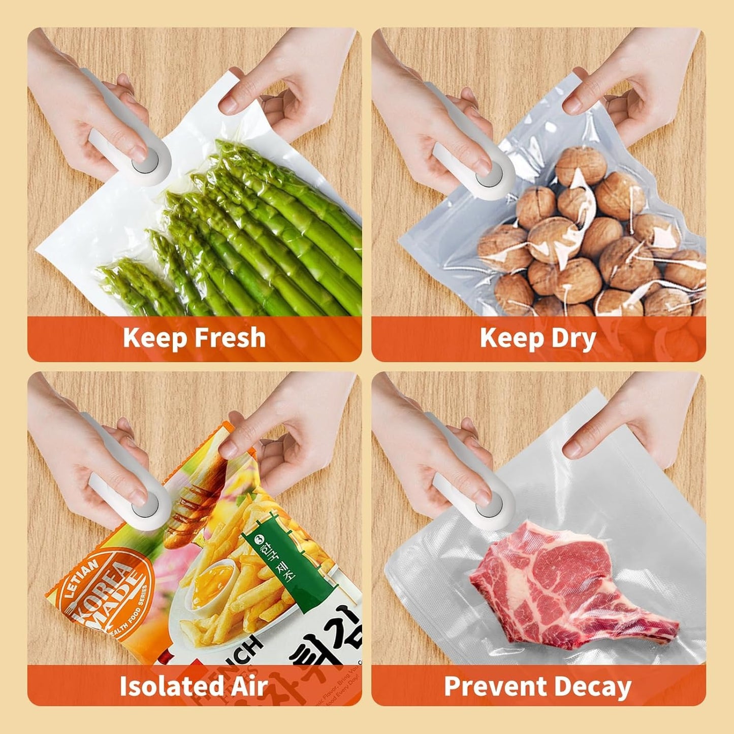 Mini Heat Sealing Machine 2-in-1 USB Cutter & Sealer (Random Color)