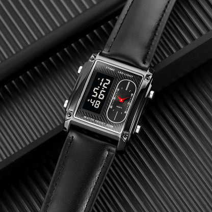 Skmei 1868 Men's Luxury Watch Digital Analog (Full Black, No Box)