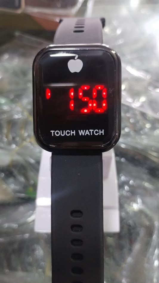 Touch LED Digital Watch Unisex Sport Square Clock (Random Color)