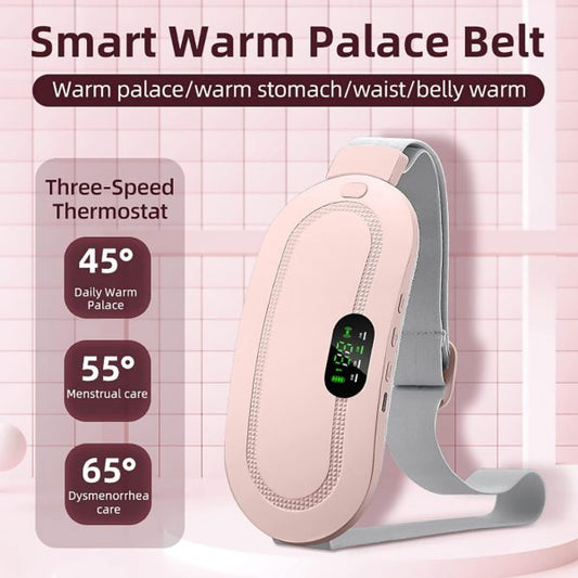 Menstrual Heating Pad Belt Cramp Relief with 3 Heat Levels & 4 Massage Modes