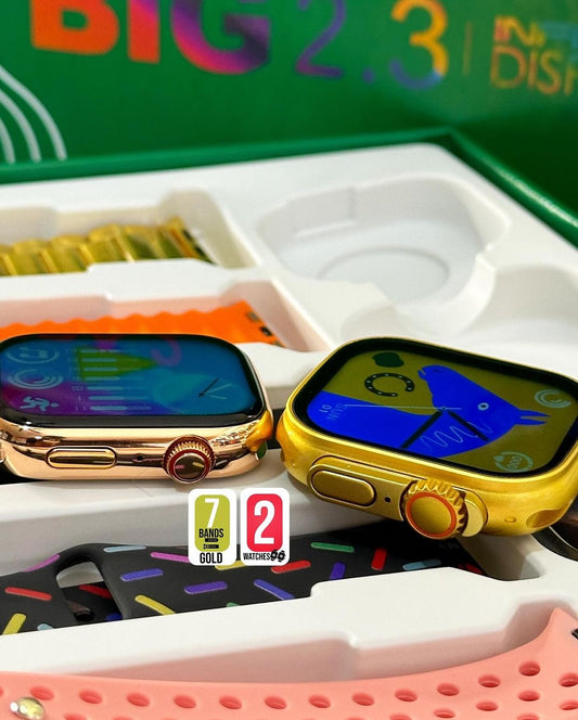 Smart Watch Bundle  2 Watches, 7 Straps, 2 Covers