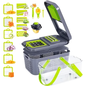 22-Pcs Vegetable Cutter Set Multifunctional Slicer, Dicer & Chopper